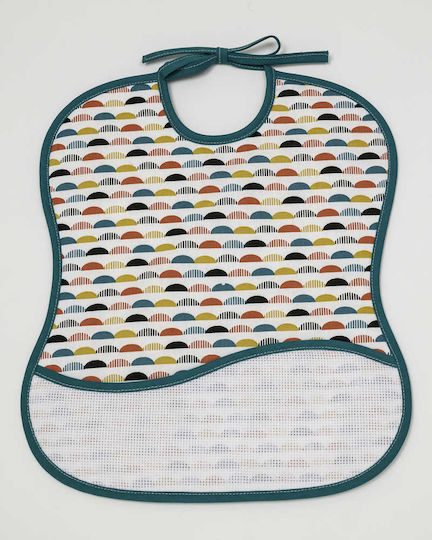 X-treme Baby Bib Fabric with Lace Band Gray 2pcs