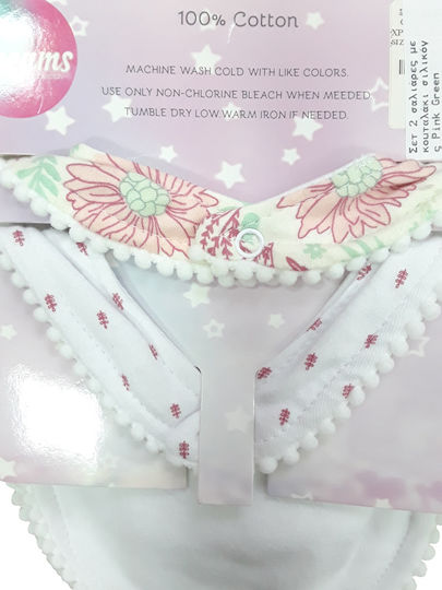 Dreams by Joyce Waterproof Bib Silicone Pink, Green 2pcs 711