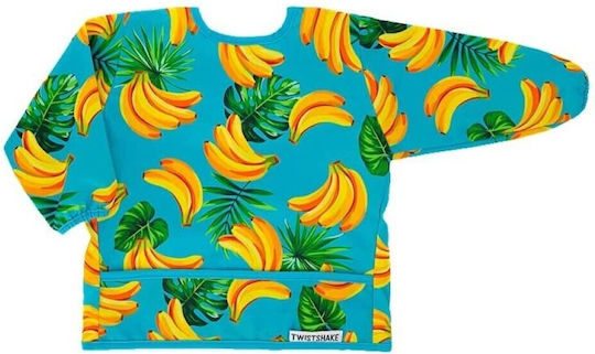 Twistshake Coverall Plastic with Hoop & Loop Fastener, Pocket & Sleeves Banana