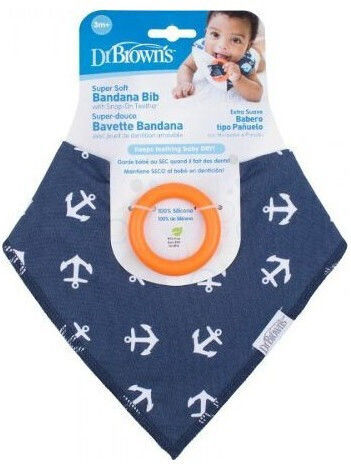 Dr. Brown's Μπαντάνα Υφασμάτινη με Τσέπη Navy Μπλε για 3 m+