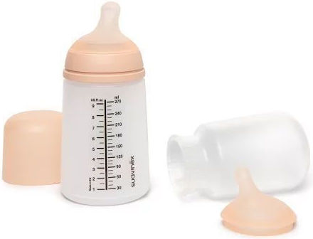 Suavinex Plastic Baby Bottle Zero Zero Anti-Colic with Silicone Nipple for 0+, 0+ m, months 180ml