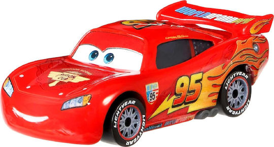 Cars Αυτοκινητάκι Pull Back Lightning Mcqueen With Racing Wheels για 3+ Ετών HWY41