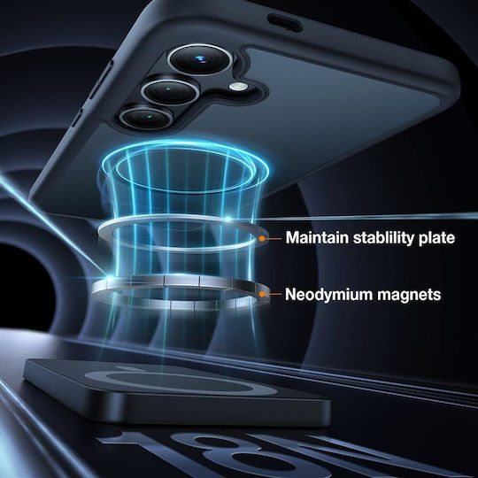 Torras Guardian Magnetic Umschlag Rückseite Silikon Schwarz (Galaxy S24+)