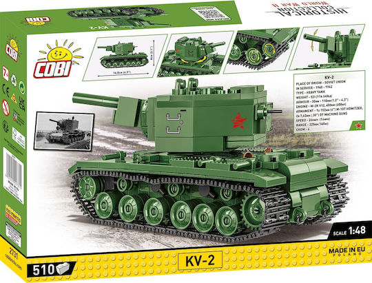 Cobi Building Blocks Historical Collection WWII Kv-2 for 7+ Years 510 Pieces