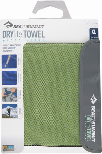 Sea to Summit Drylite Πετσέτα Microfiber Προσώπου Lime 80x40εκ.