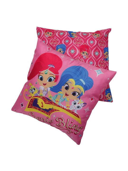 Das Home Παιδικό Διακοσμητικό Μαξιλάρι Shimmer & Shine Φούξια 40x40εκ.
