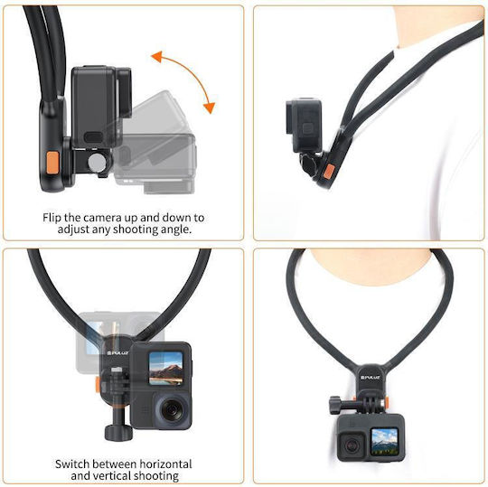 Lazy Neck Magnetic Desk Stand for Mobile in Black color