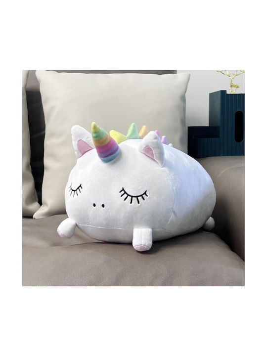 Total Gift Παιδικό Διακοσμητικό Μαξιλάρι Unicorn Λευκό 33x30εκ.