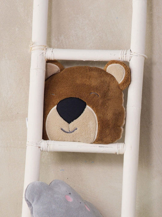 Kentia Kinder Wurfkissen Oso Braun-Beige 40x40cm