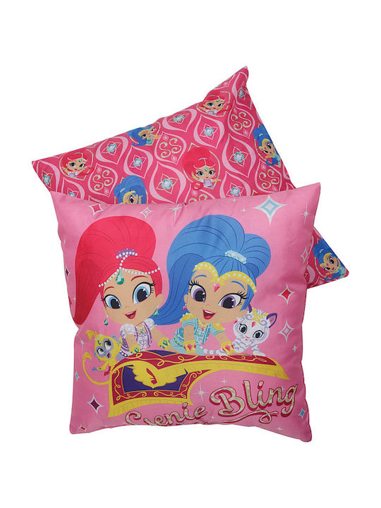 Das Home Kinder Wurfkissen Shimmer & Shine Fuchsie 40x40cm