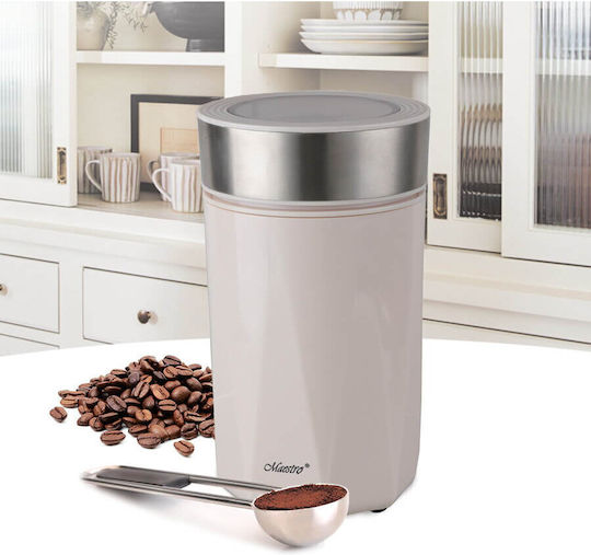 Maestro Electric Coffee Grinder 150W for 50gr Beans Silver