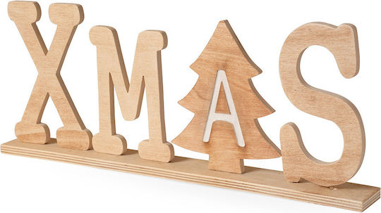 Euronova Wooden Decorative Xmas 44x18x5 cm