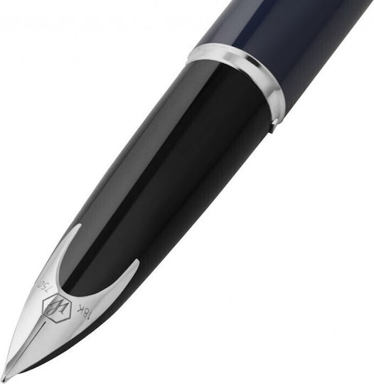 Waterman Carene Deluxe Blue Ct Special Edition 2022 Fountain Pen 3026981663437 Nibs Fine 18k