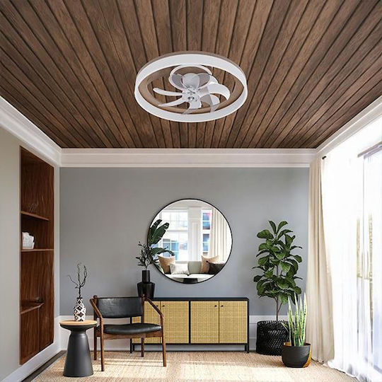 Eurolamp Πλαφονιέρα 50cm με Φως Λευκή
