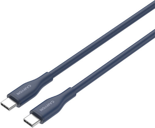 Canyon USB 2.0 Кабел USB-C Мъжки - USB-C 60W Син 1м CNS-CC60SC10DB