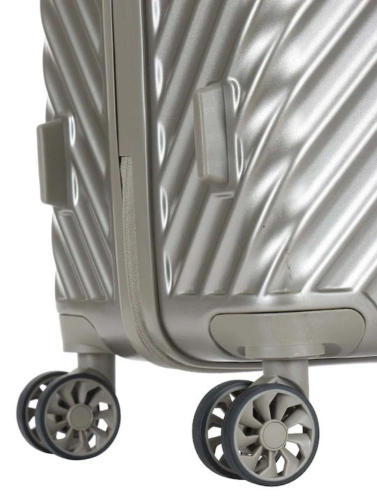 Kourk Medium Hard Metal Suitcase With 4 Wheels Height 67cm