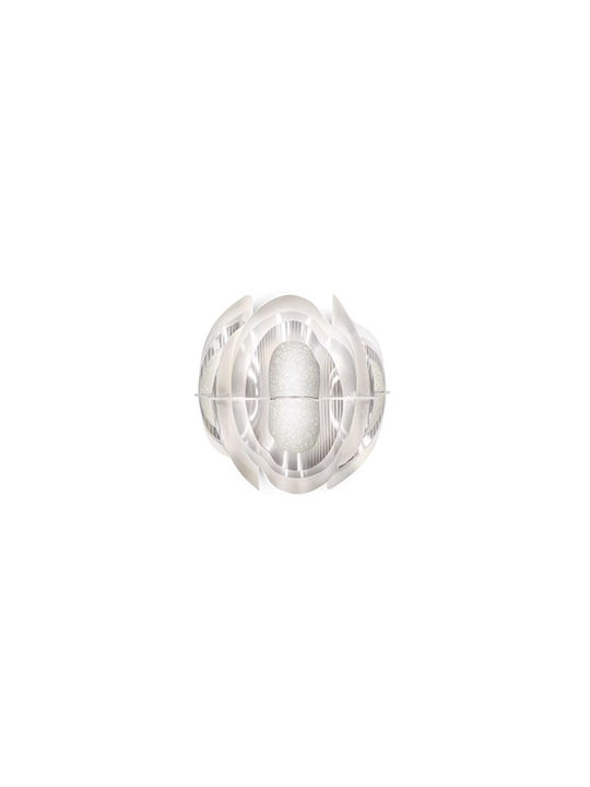 Slamp Leuchte Wand mit Fassung E14 Weiß 33x31x21cm