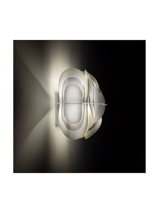 Slamp Leuchte Wand mit Fassung E14 Weiß 33x31x21cm