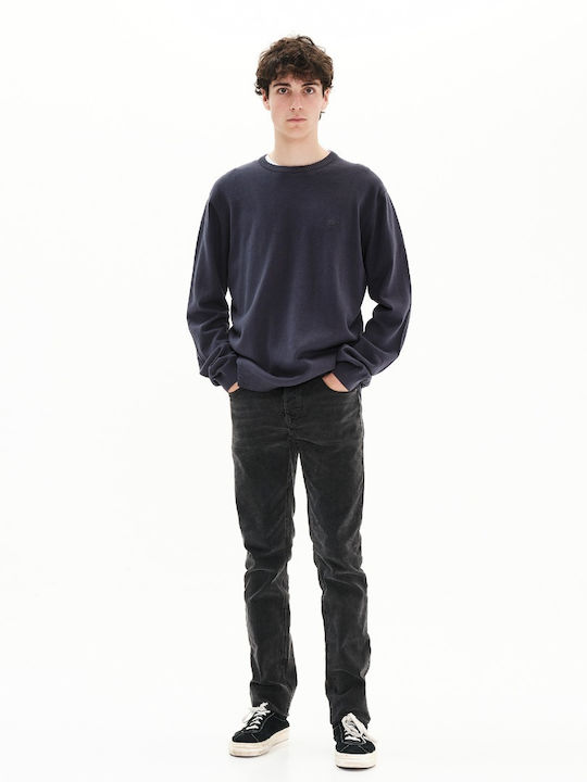 Langarm-Pullover Marineblau