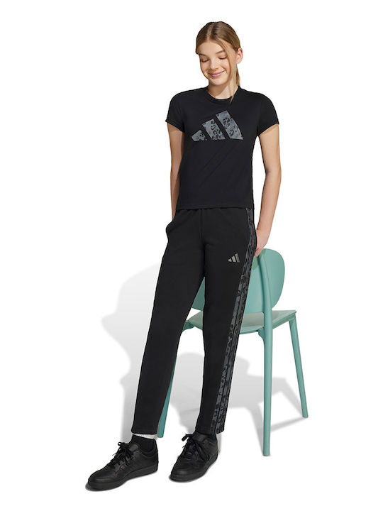 Kinder-T-Shirt Schwarz Animal