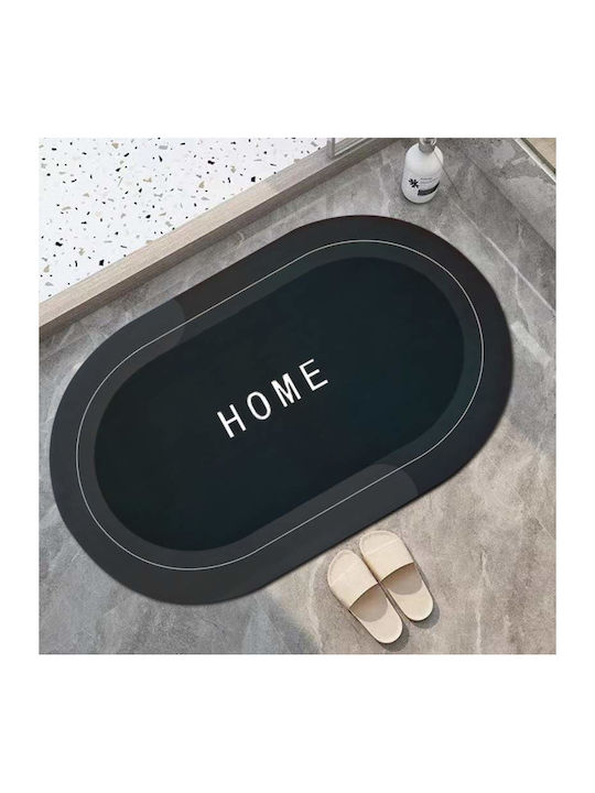 Antiderapant Covoraș de Baie Oval Dark Navy Blue 77x47.5buc