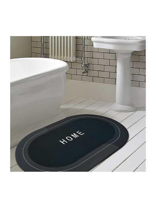 Antiderapant Covoraș de Baie Oval Dark Navy Blue 77x47.5buc
