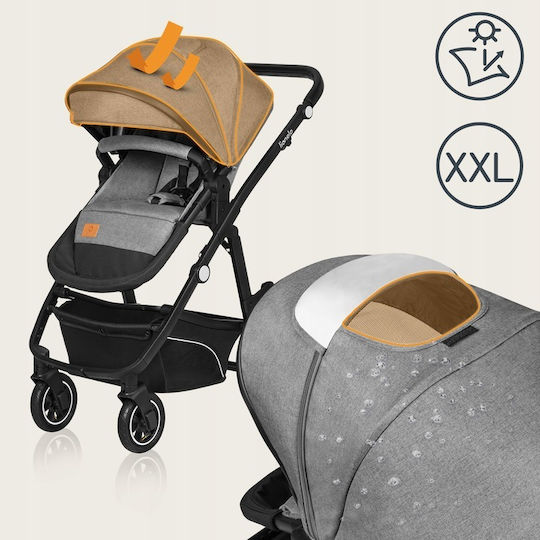 Lionelo Bianca Adjustable 3 in 1 Baby Stroller Suitable from 6+ Months Gray 11kg