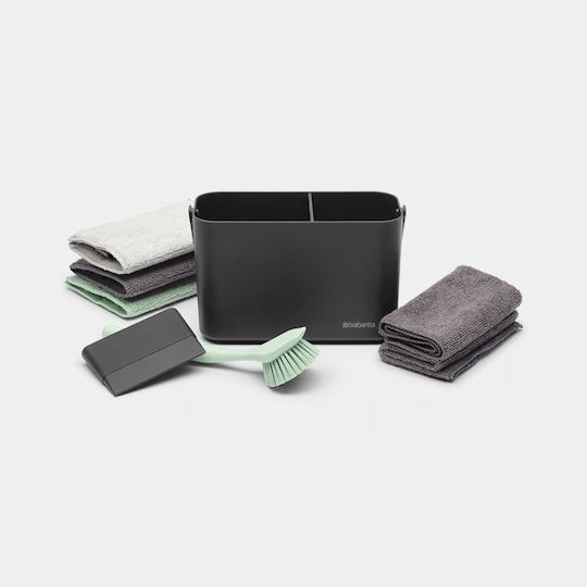 Brabantia Sinkside Haushaltsreinigungsbürsten 8 Stück Dunkelgrau