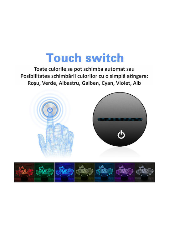 Διακοσμητικό Φωτιστικό 3D LED Night Light LED 3D Illusion 15x3εκ.