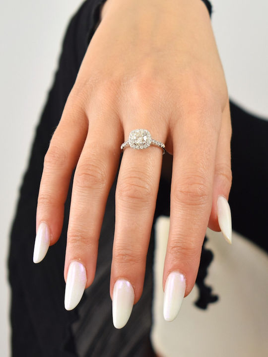 Xrisokosmima Einzelner Stein Ringe aus Silber Xrisokosmima Einzelner Stein Ringe aus Silber