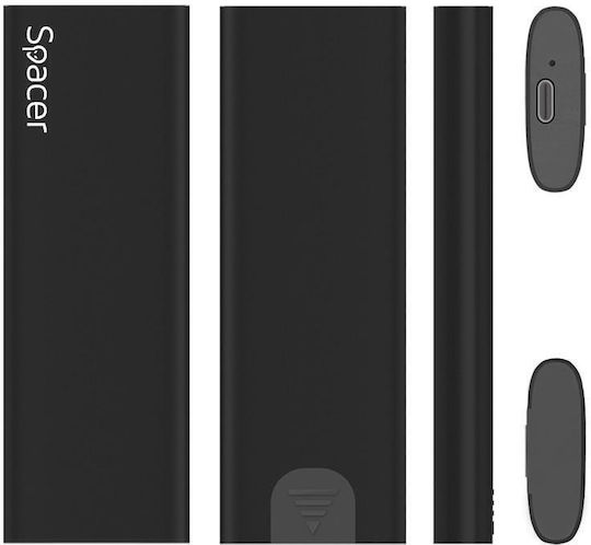 Rack Extern Spacer M.2 PCIe NVMe SSD PC USB 3.1 Tip C Interfață Aluminiu SPRK-M2TYPEC-04 Negru