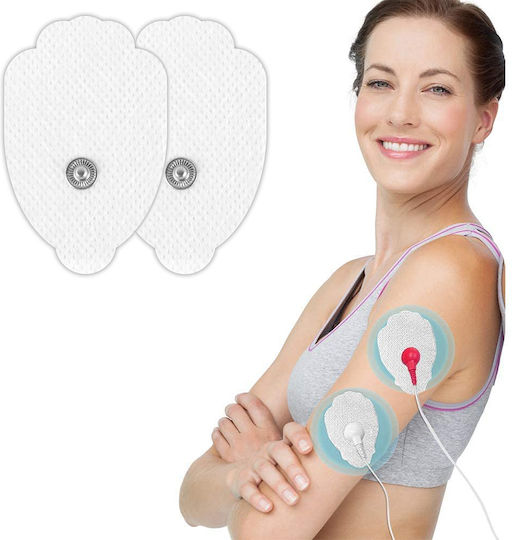 Set 2 Zenifique Medical Electrodes Gel Pads for Electrostimulation Device 7.5 cm x 4.5 cm White