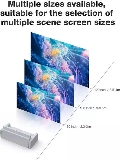 BlitzWolf Οθόνη Προβολής Projector Τοίχου με Λόγο Εικόνας 16:9 266x150cm / 120"
