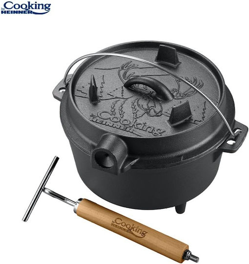 Cast Iron Kettle Head Diameter 31.5 Cm 9 Liters Natural