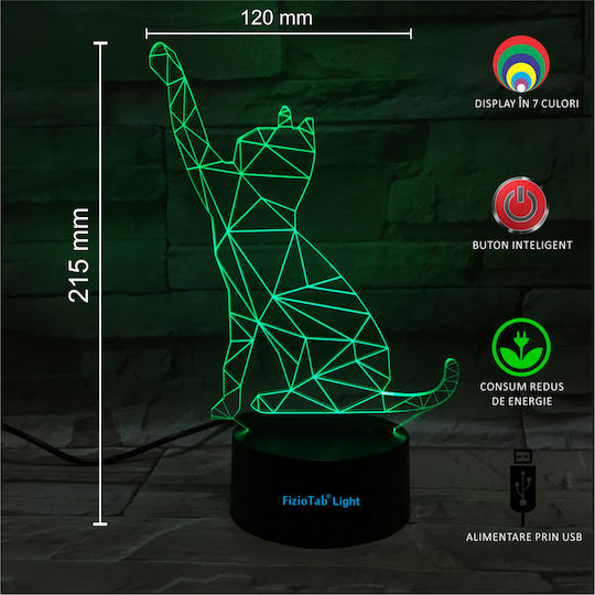 LED Kinder Dekorative Lampe Mehrfarbig 21.5x3cm