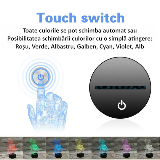 Lumini LED Lampă decorativă pentru copii Multicolor 21x3cm