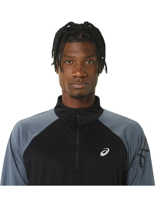 Icon Sportliches Langarmbluse Schwarz