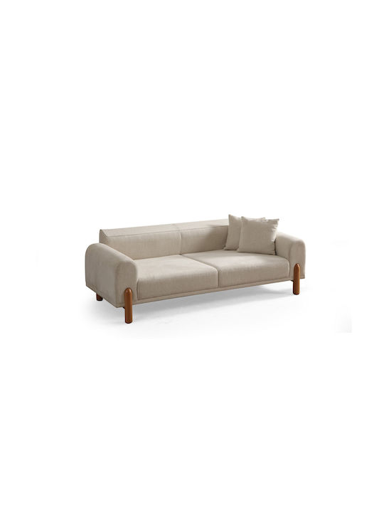 Lyke Three-Seater Couch Bed Cream 228x88x75 cm