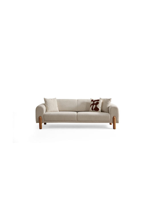 Lyke Three-Seater Couch Bed Cream 228x88x75 cm