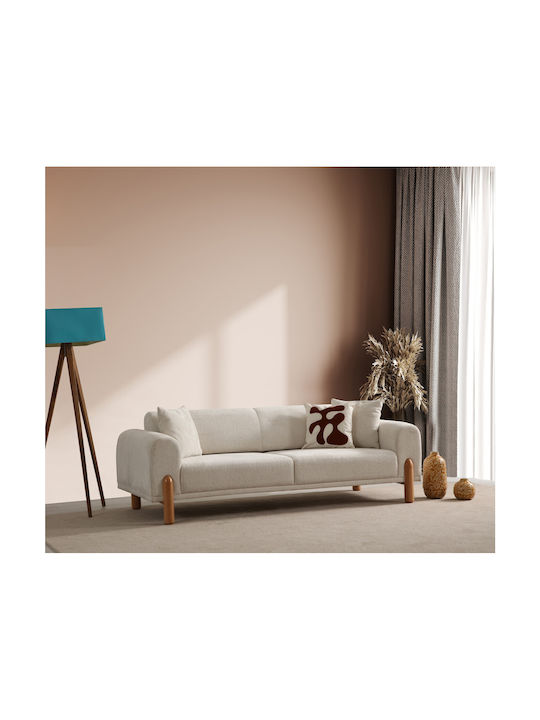 Lyke Three-Seater Couch Bed Cream 228x88x75 cm