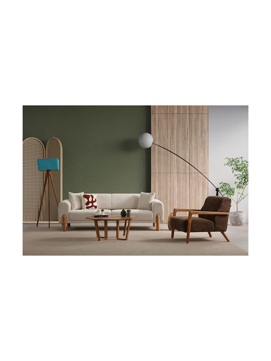 Lyke Three-Seater Couch Bed Cream 228x88x75 cm
