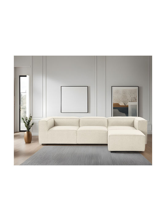 Fora Ecke Sofa Ecru 296x185x66cm