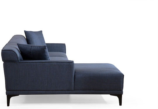 Petra Γωνιακός Καναπές με Αριστερή Γωνία Blue 250x145x69εκ.