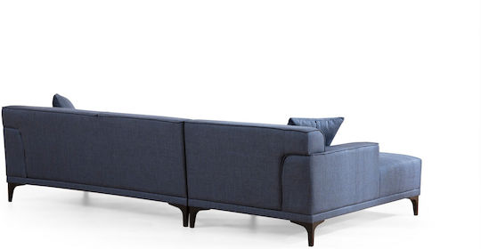 Petra Γωνιακός Καναπές με Αριστερή Γωνία Blue 250x145x69εκ.