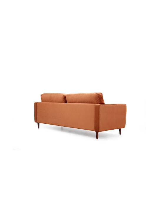 Rome Dreisitzer Sofa Orange 215x70x90cm