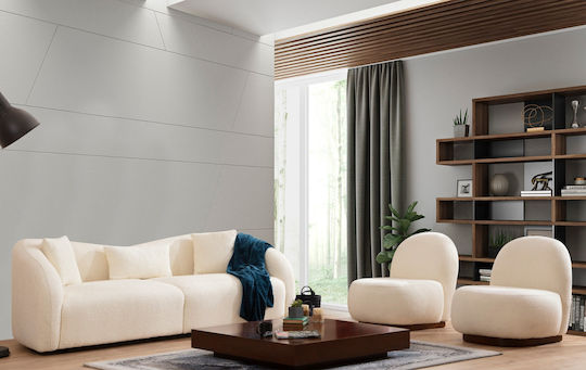 Venedik Dreisitzer Sofa Creme 236x91x76cm