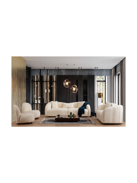 Venedik Canapea Cu Trei Locuri Crem 236x91x76cm