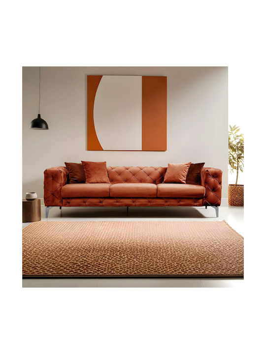 Three-Seater Couch Orange 245x95x73 cm