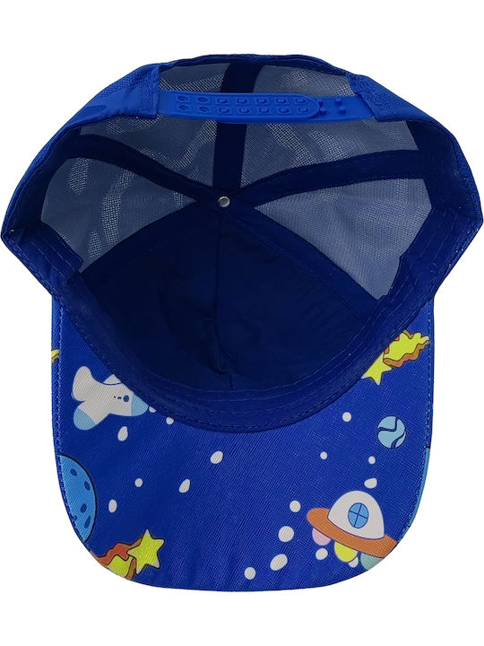 Brims and Trims Kids' Hat Jockey Fabric Blue