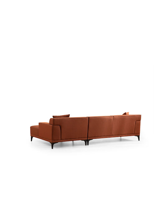 Petra Ecke Sofa mit Rechte Ecke Orange 250x145x69cm